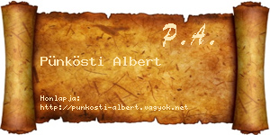 Pünkösti Albert névjegykártya